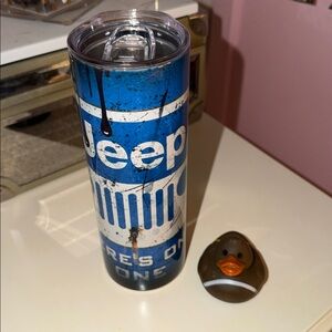 Jeep Blue and White Travel Mug